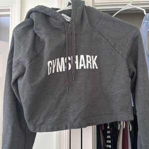 gym shark cropped pullover sweatshirt
